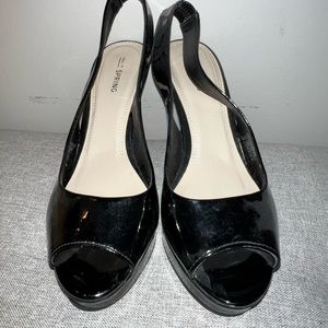Call it spring Black heels great condition